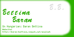 bettina baran business card